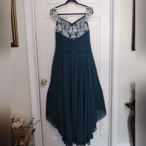 JJs House | Dresses | Aline Off The Shoulder Asymmetrical Chiffon Lace ...